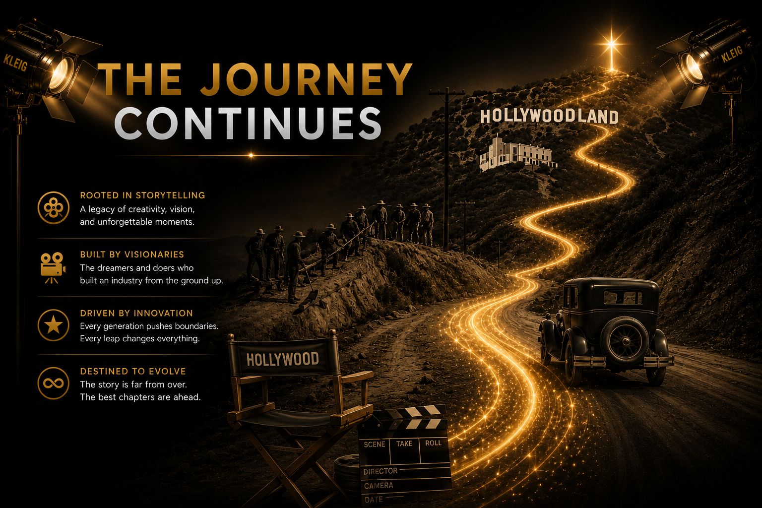 The Journey Continues — Groopy's Hollywood legacy: Rooted in Storytelling, Built by Visionaries, Driven by Innovation, Destined to Evolve.
